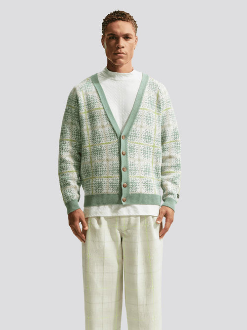 Tartan Loose Cardigan Steam