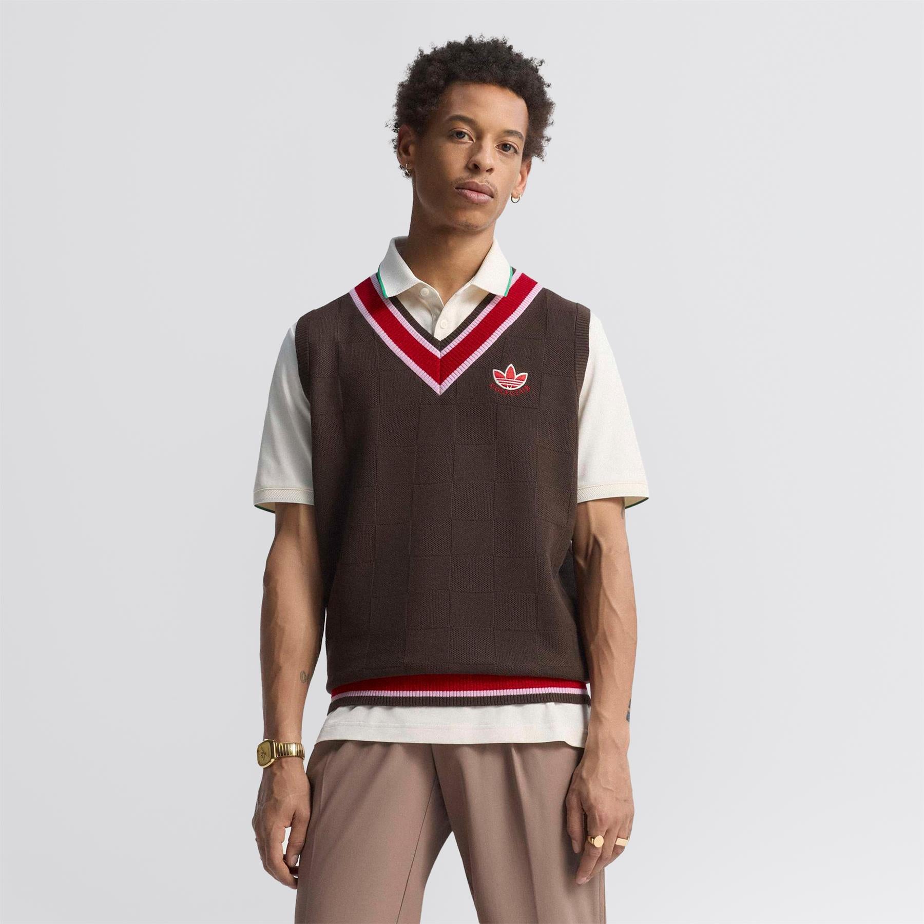 Knitted Vest Dark Brown