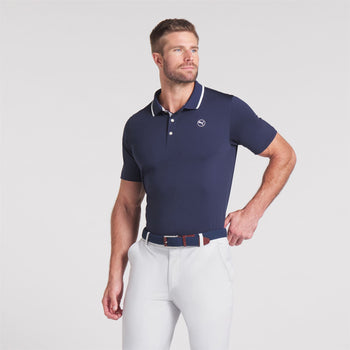 MATTR Elevated Solid Polo Deep Navy