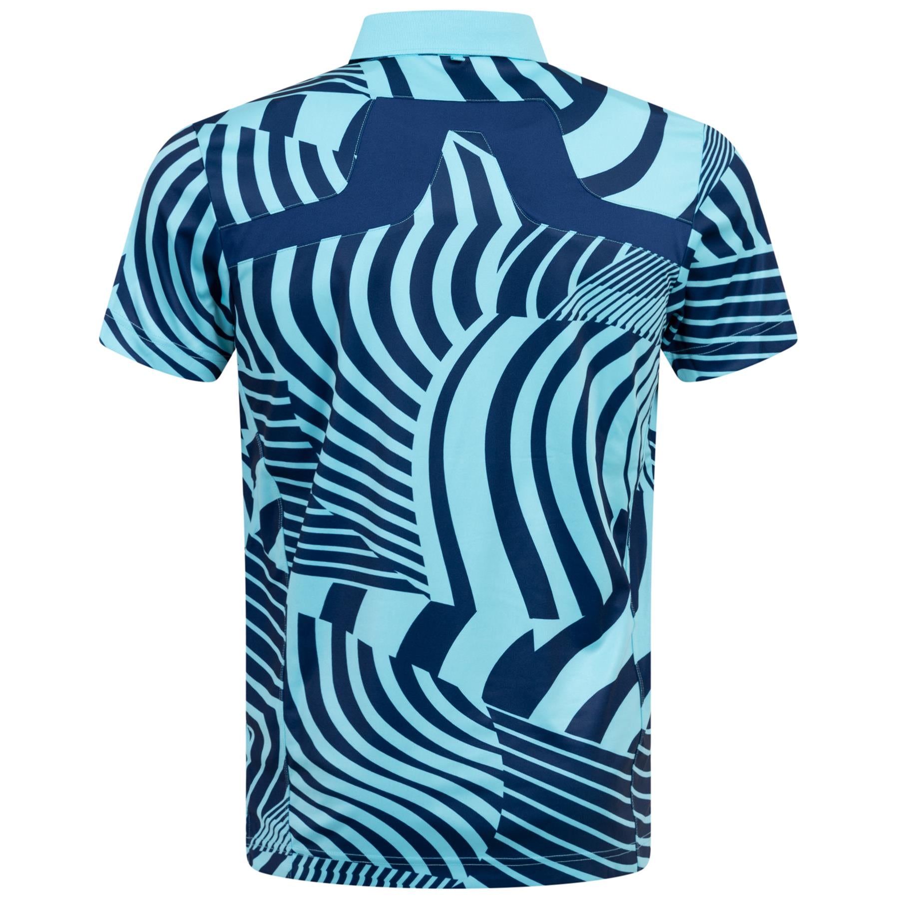 KV Tour Print Regular Fit Polo Dazzle Wave Blue Curacao