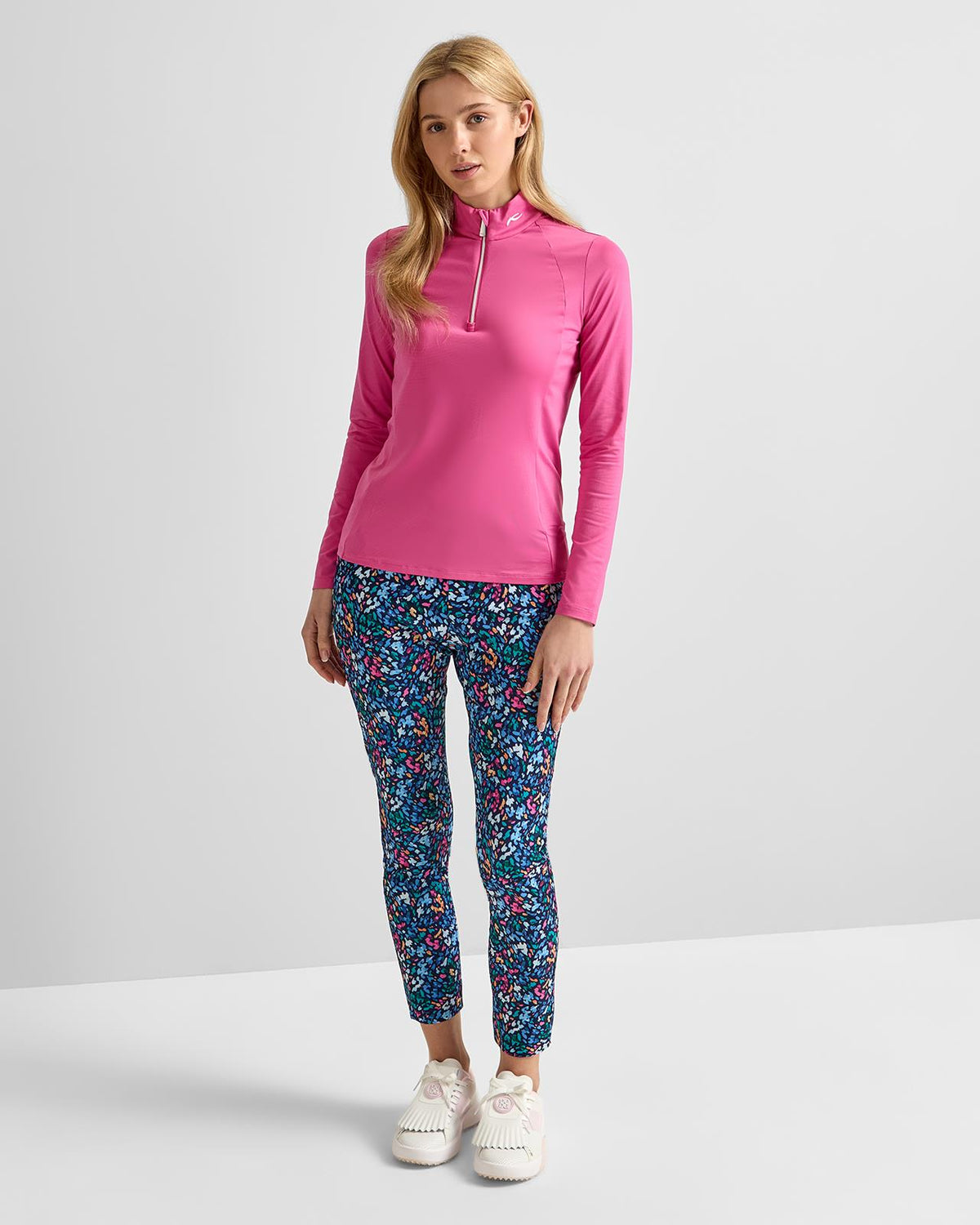 Collagen Half Zip Mid Layer Peony