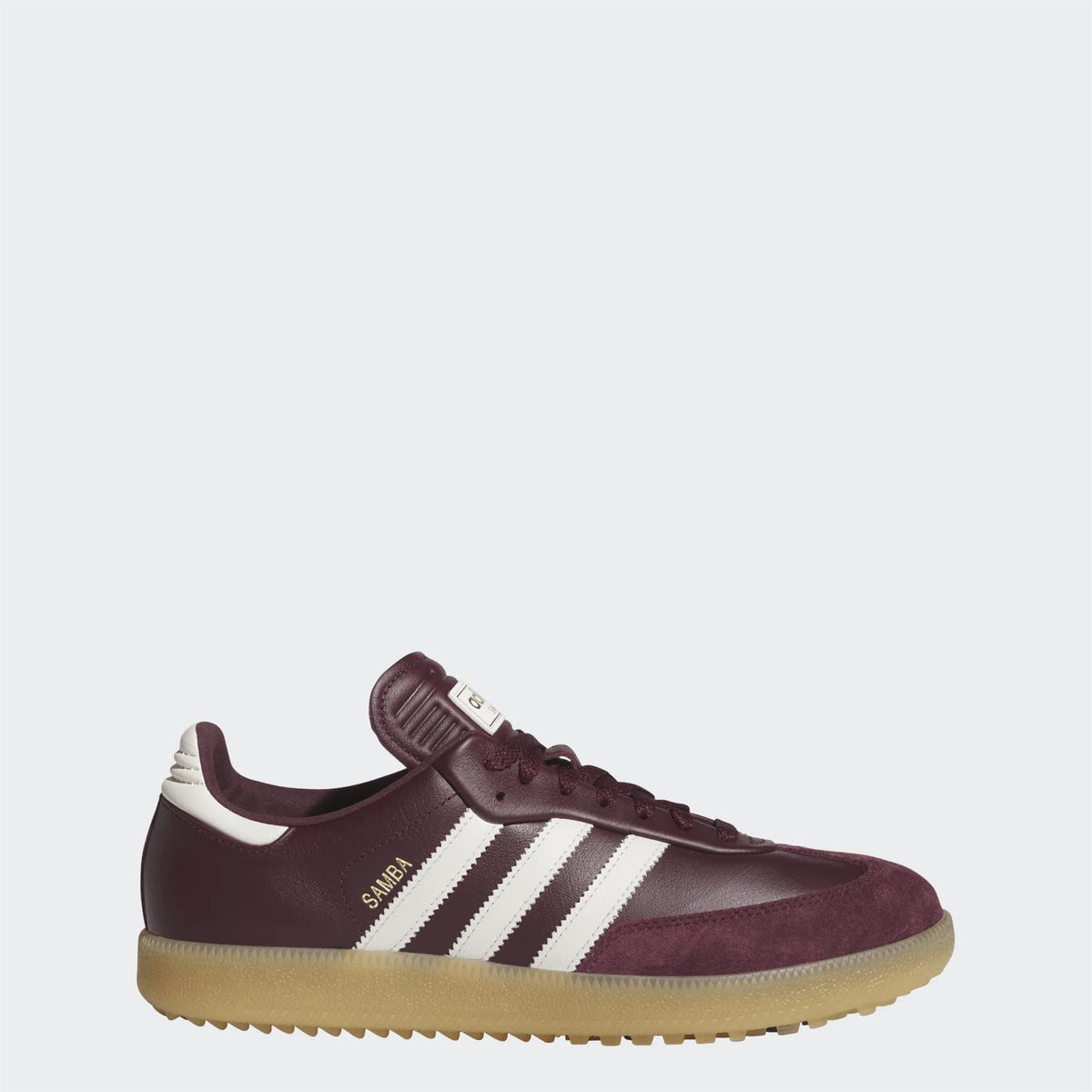 Samba Spikeless Golf Shoes Maroon/Off White/Gum 3
