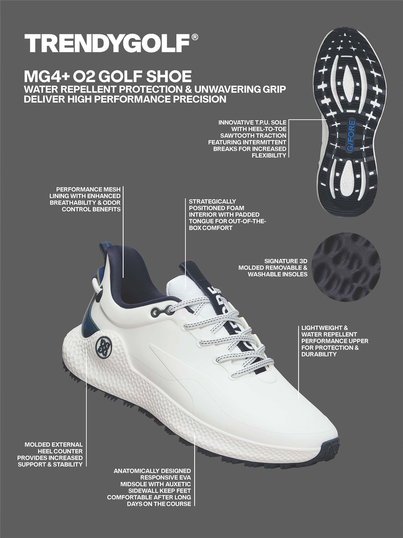 G/FORE MG4+ O2 Golf Shoes Pumice/Chalk White – TRENDYGOLF UK