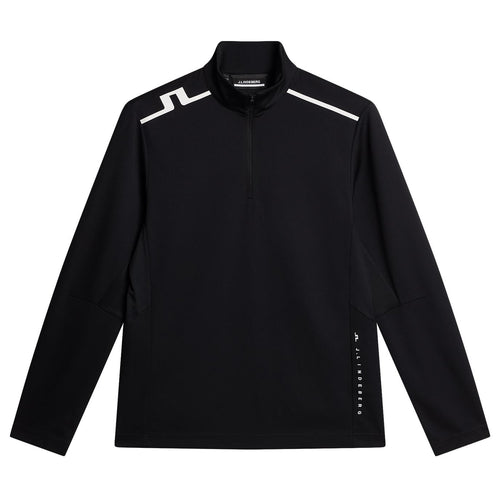 Leon Quarter Zip Mid Layer Black - SS25