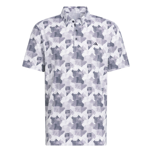 Go-To Printed Polo White/Navy - SS25