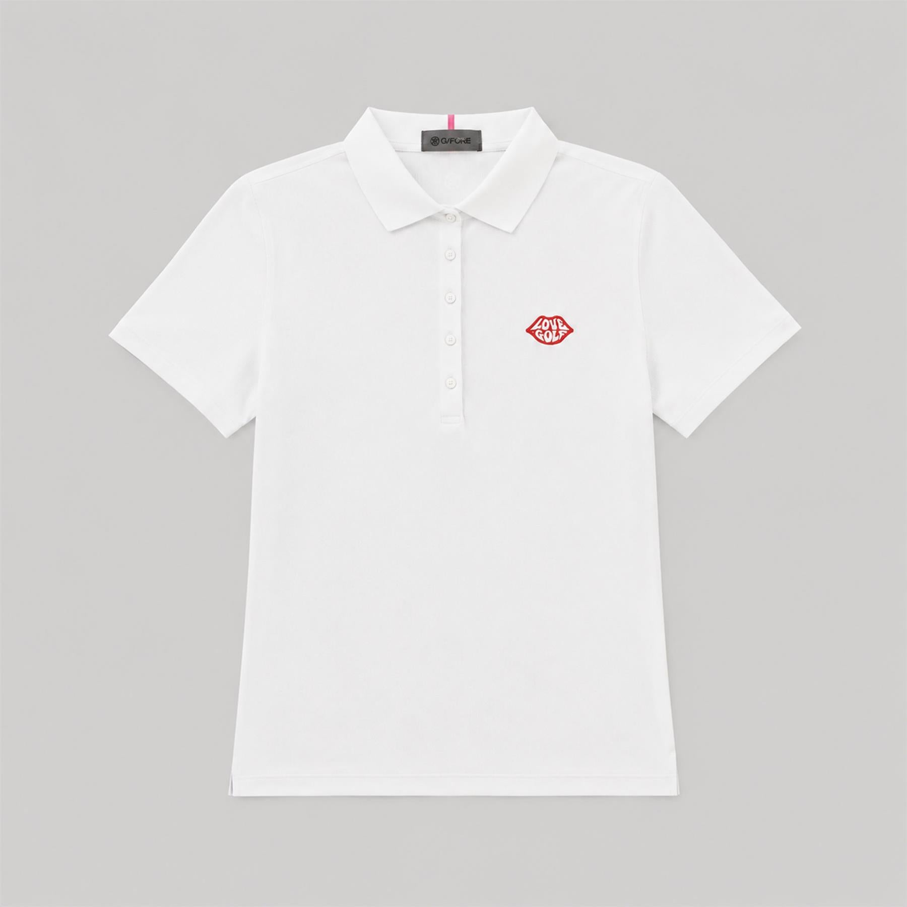 G/FORE x TRENDYGOLF Love Golf Ribbed Tech Nylon Polo Snow