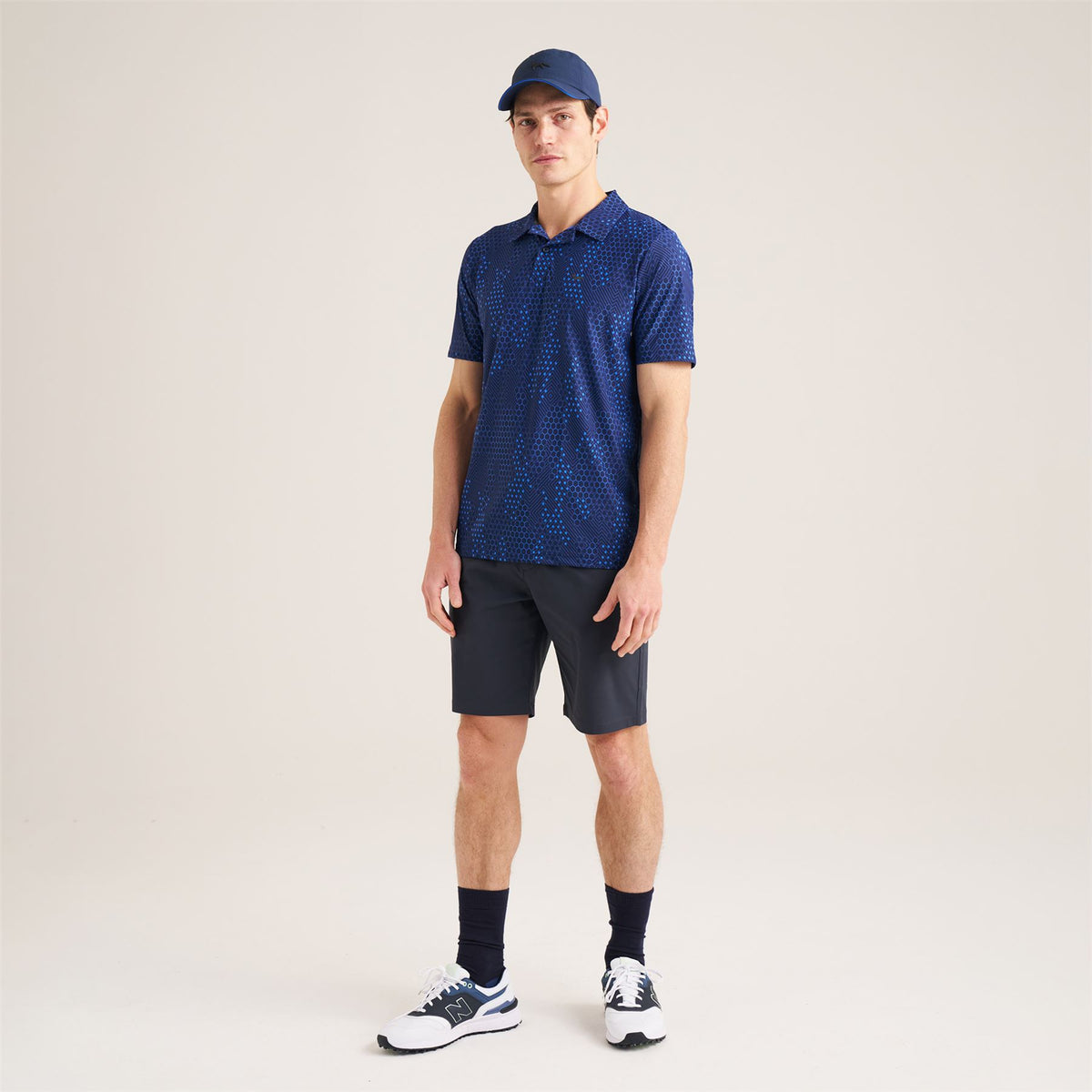 AOP Tech Camo Polo Blue