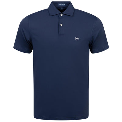 Solid Tailored Fit Performance Jersey Polo Navy - SS24