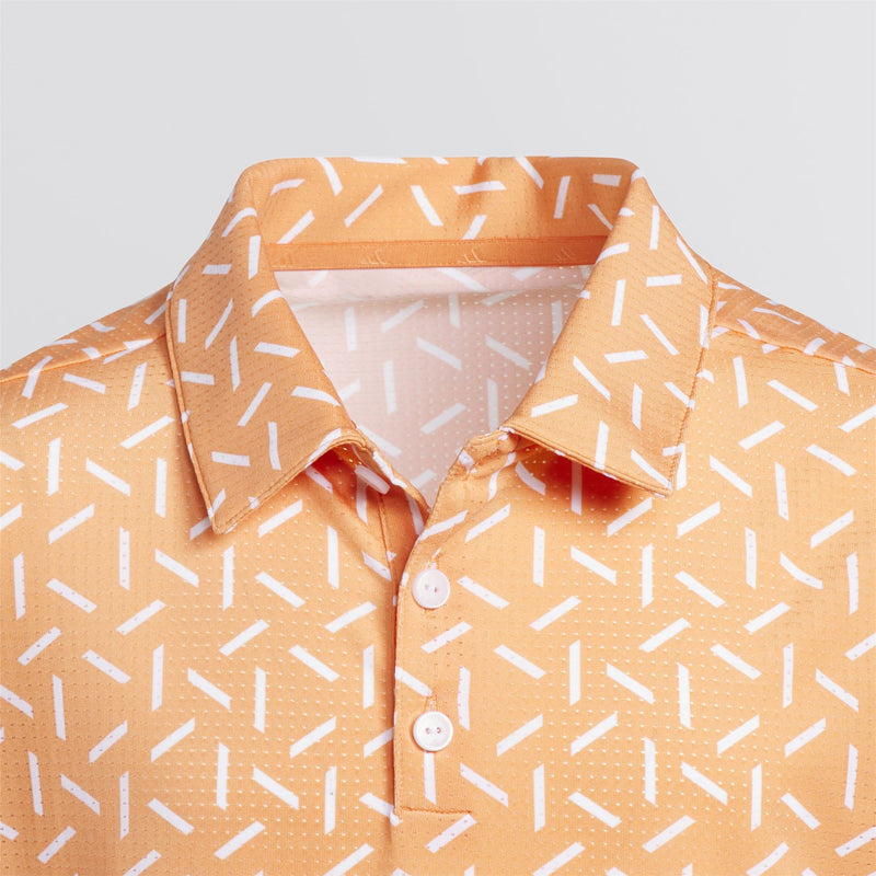 Boys Climacool Ultimate365 Printed Mesh Polo Dusky Orange