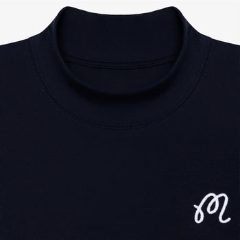 Malbon Golf Mare Mockneck T-Shirt Navy | TRENDYGOLF UK