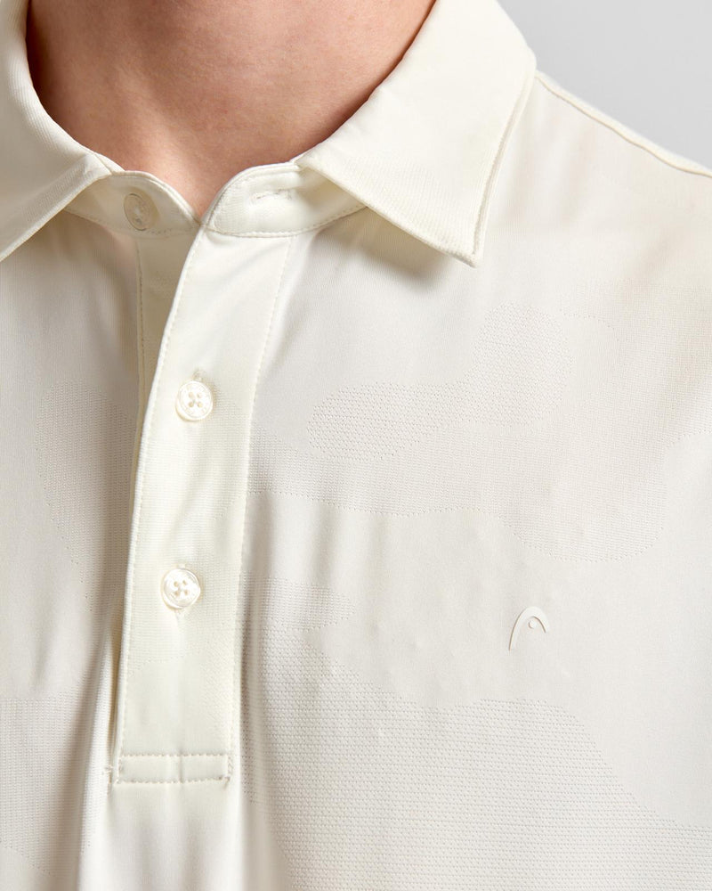 Jacquard Knit Polo Cream
