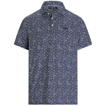 RLX Tailored Fit Micro Toss Floral Polo Refined Navy