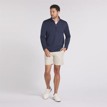 x AP Jacquard Quarter Zip Mid Deep Navy