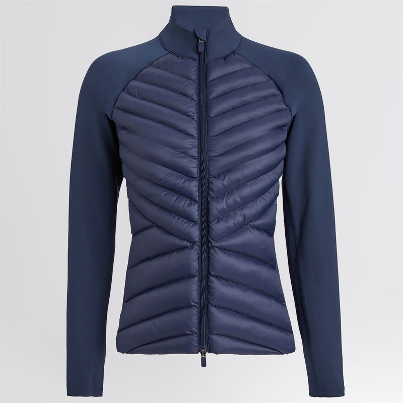 Quilted Nylon Interlock Hybrid Jacket Twilight