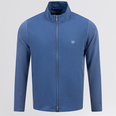 Solstice Performance Hybrid Full Zip Jacket Ocean Blue