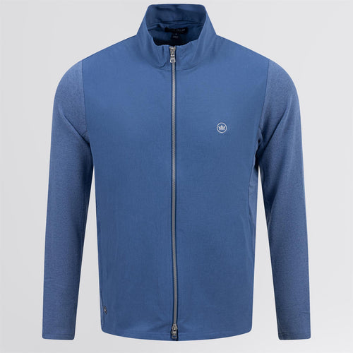 Solstice Performance Hybrid Full Zip Jacket Ocean Blue