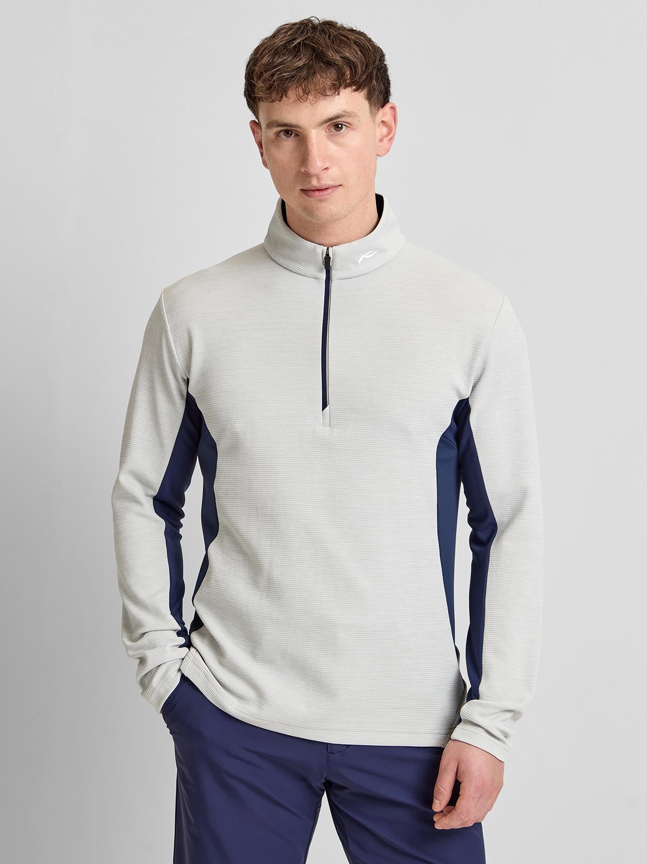 Roman Half Zip Mid Layer Alloy/Atlanta Blue