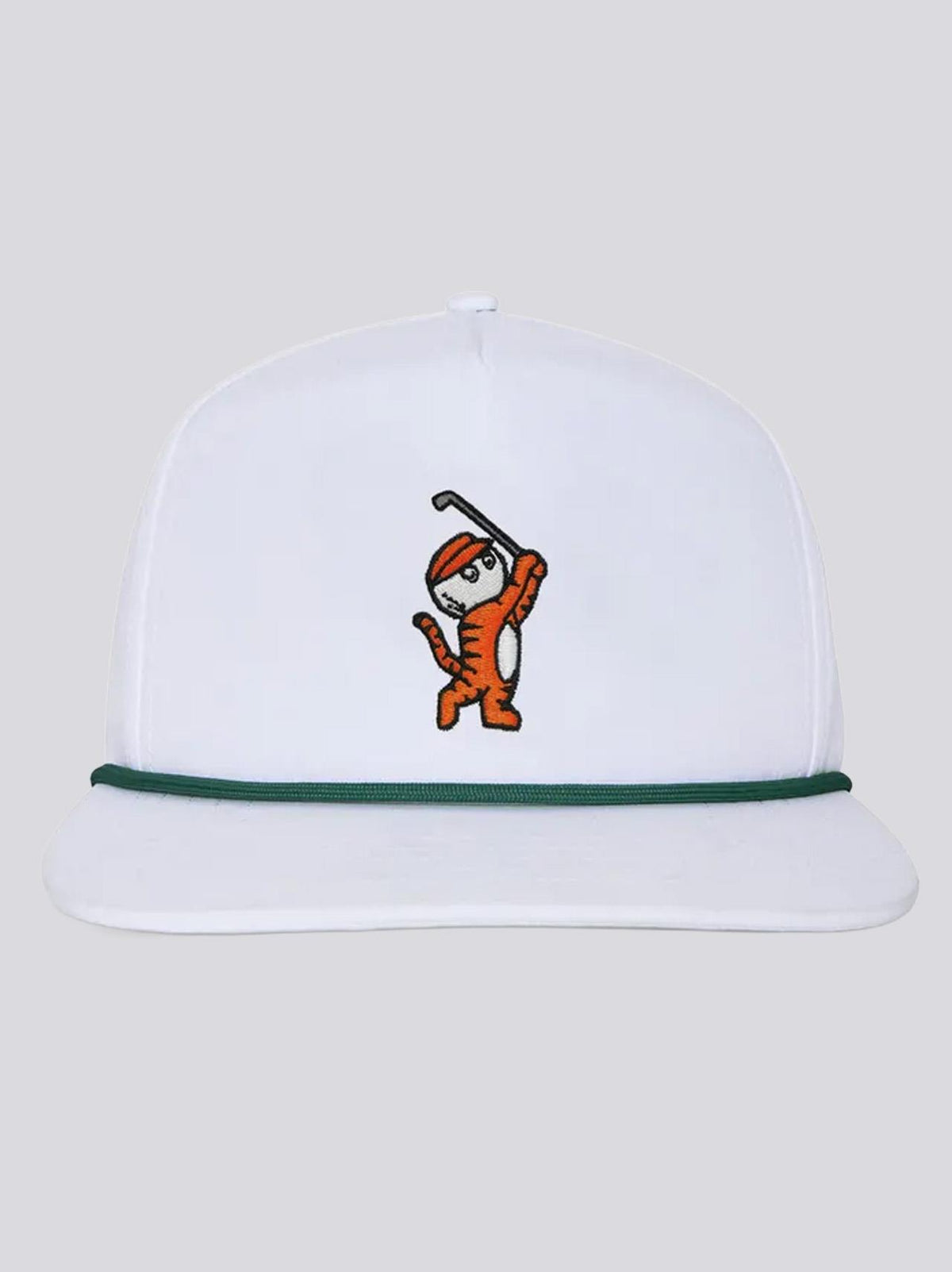 Evergreen Poly Rope 5-Panel Cap White