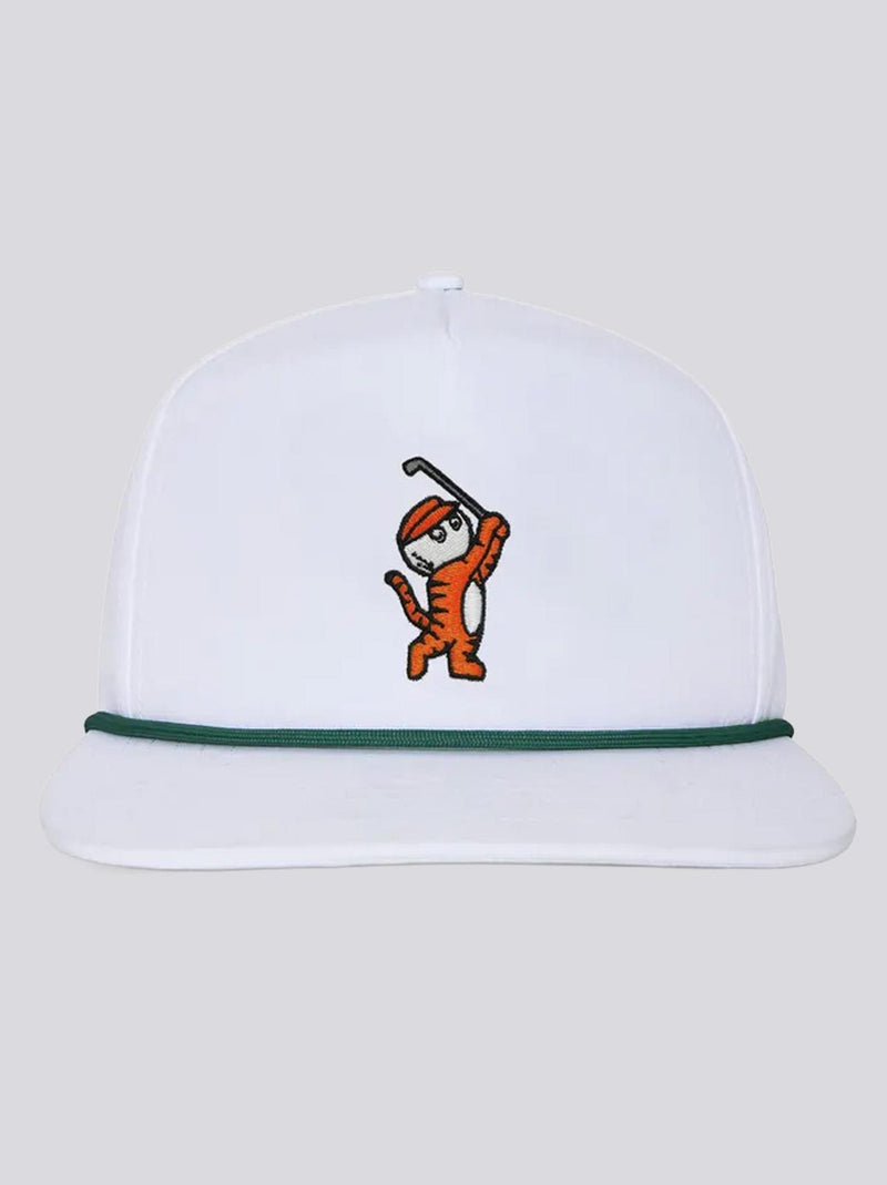Evergreen Poly Rope 5-Panel Cap White