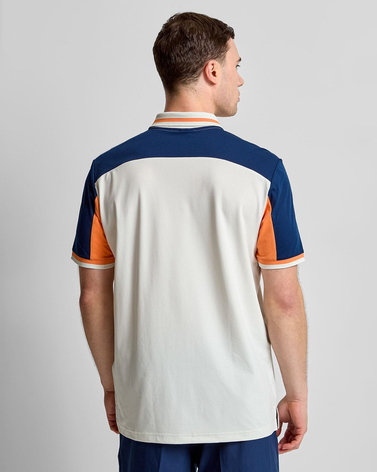 Beyond The Course Vent Twistknit Polo Orbit Grey/Collegiate Navy