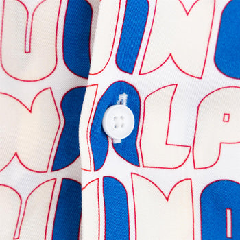 Archive Revere Collar Logo Print Shirt Bright White