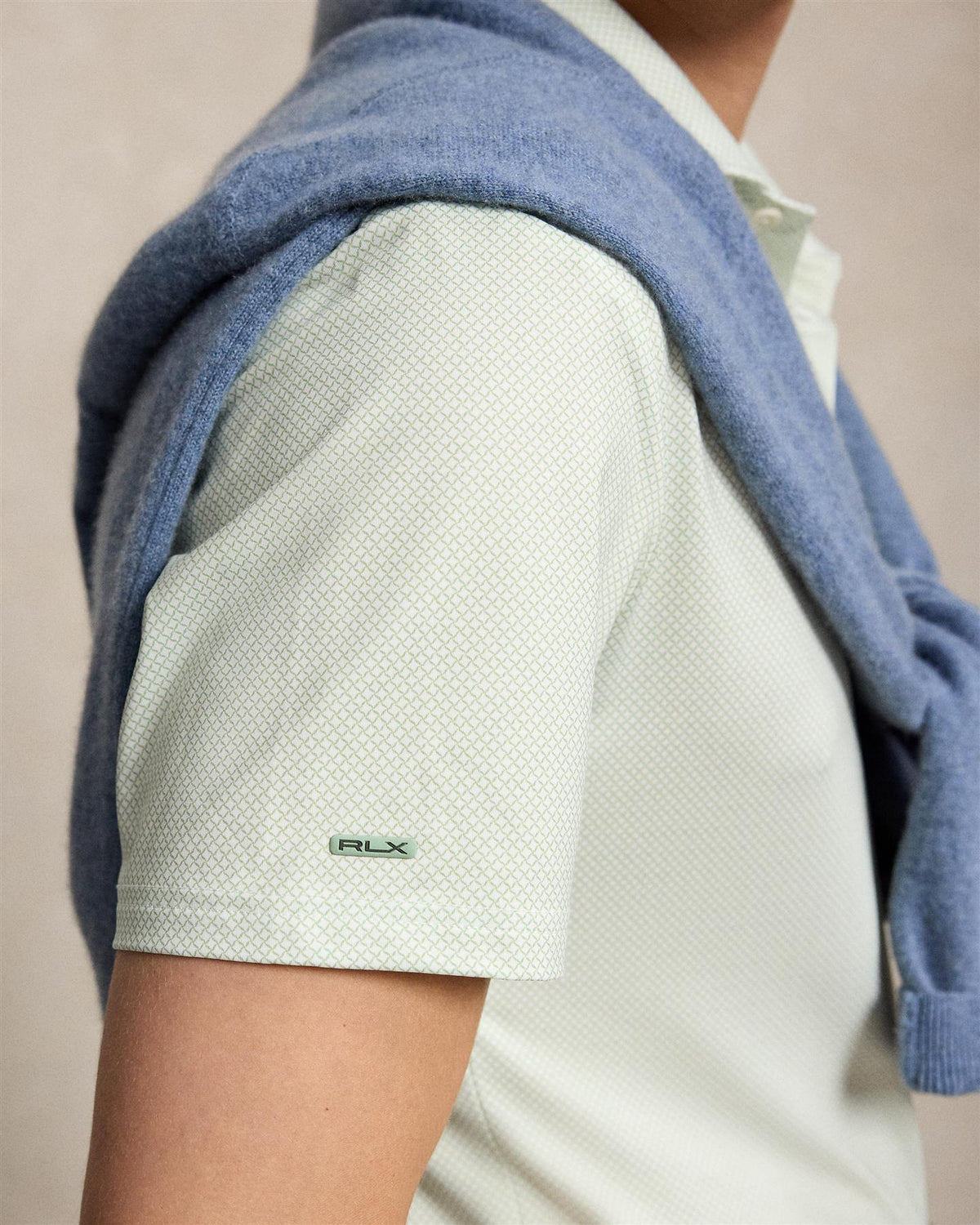 Knit Polo Light Green Fifeshire Geo