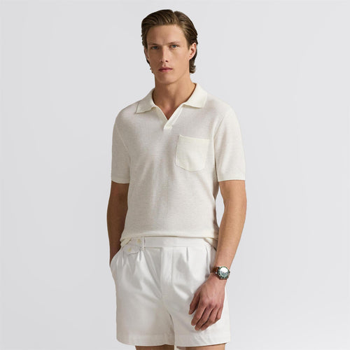 RLX Cotton Knit Sweater Polo White Splash