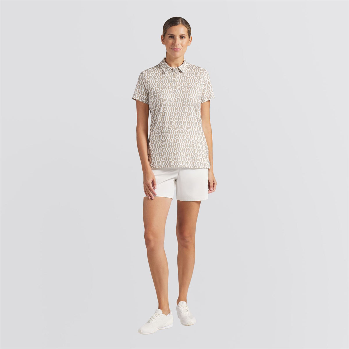 Cloudspun Wavey Polo Shirt Iced Coffee