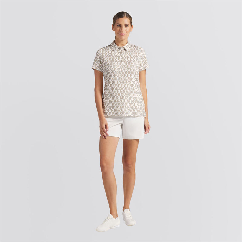 Cloudspun Wavey Polo Shirt Iced Coffee