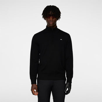 【関税&送料込】JAKED Sweaters Black J.Lindeberg Jeffrey Windbreaker Sweater Black | TRENDYGOLF UK