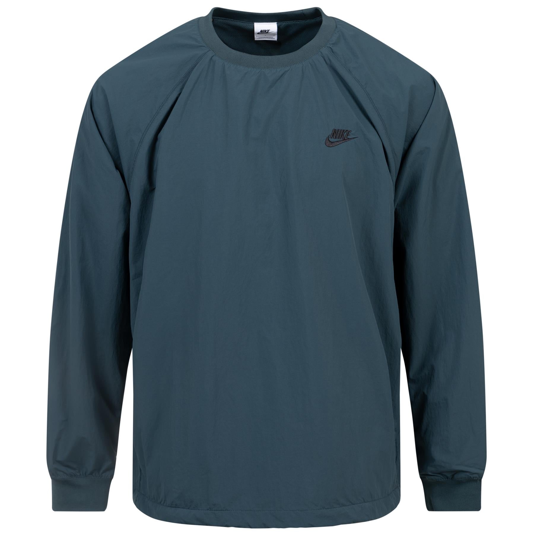 Club Fleece+ Crew Neck Woven Nylon Wind Sweatshirt Deep Jungle Green