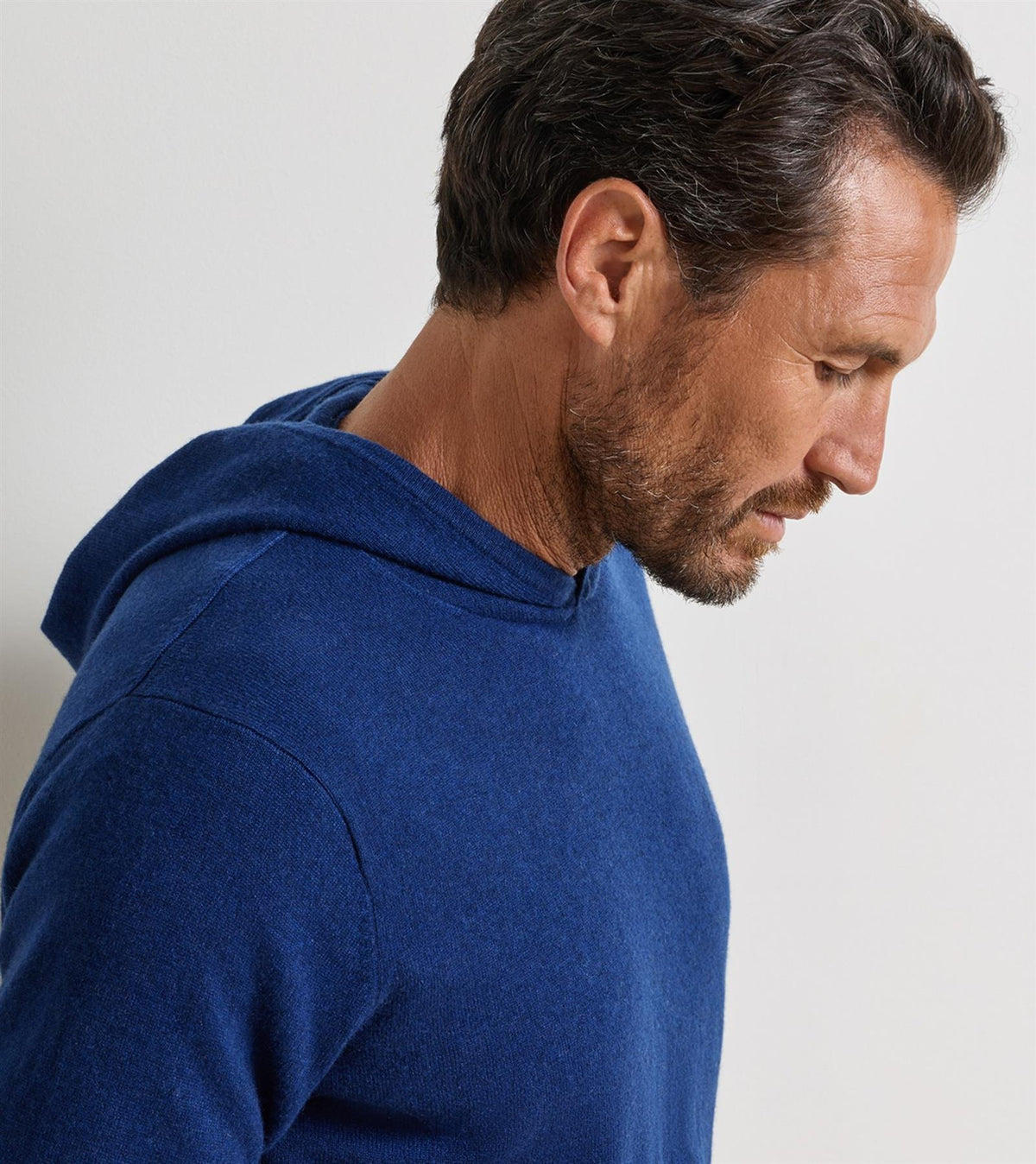 Crown Heritage Cashmere Hoodie Sweater Sport Navy