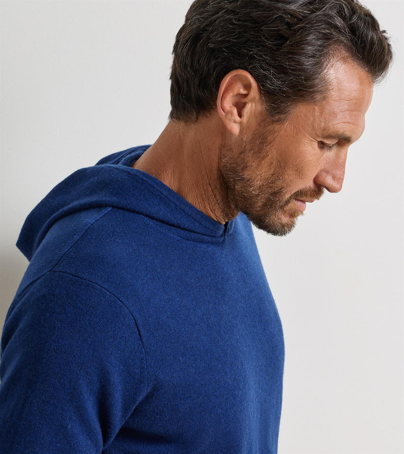 Crown Heritage Cashmere Hoodie Sweater Sport Navy