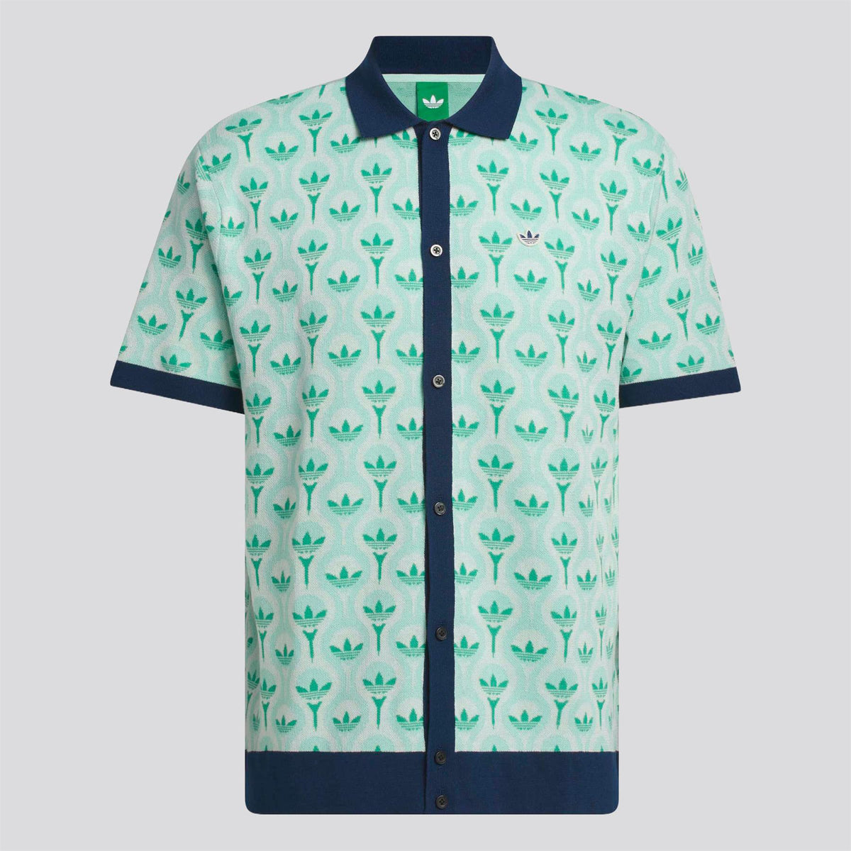 Originals Knit Polo White/Clear Mint/Court Green