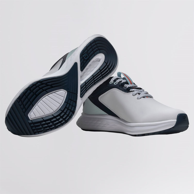 FJ Pulse Spikeless Golf Shoes White/Navy/Blue