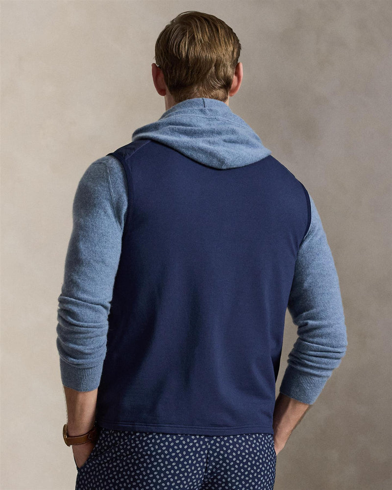 Hybrid Full Zip Vest Refined Navy