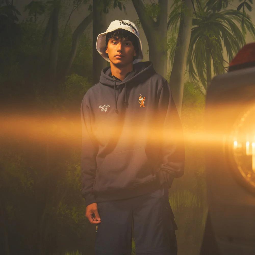 Malbon Golf Tiger Buckets Hoodie Navy | TRENDYGOLF UK