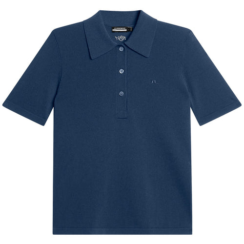 x Glenmuir Womens Amandine Knitted Polo Navy - PS25