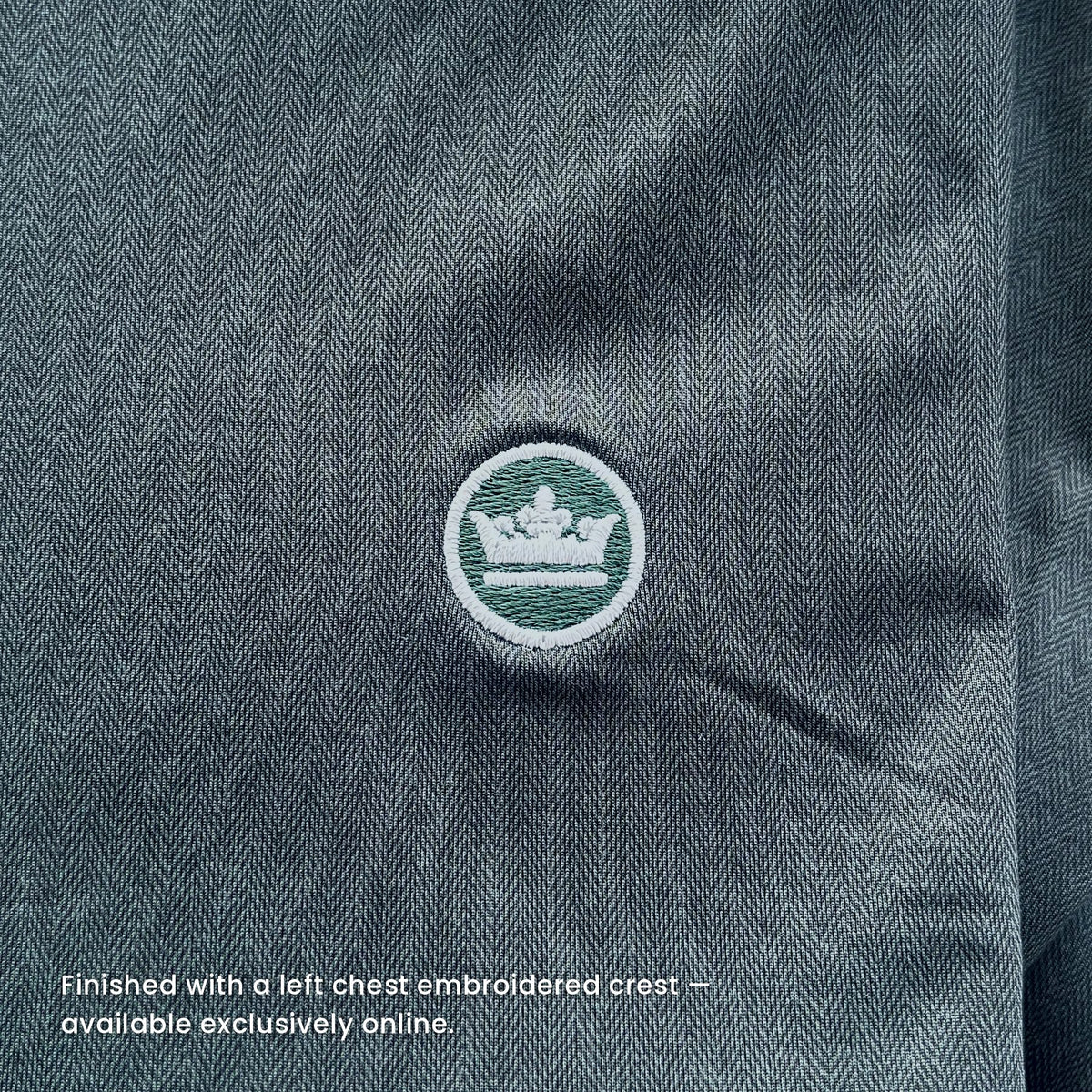 Herringbone Performance Jersey Polo Navy