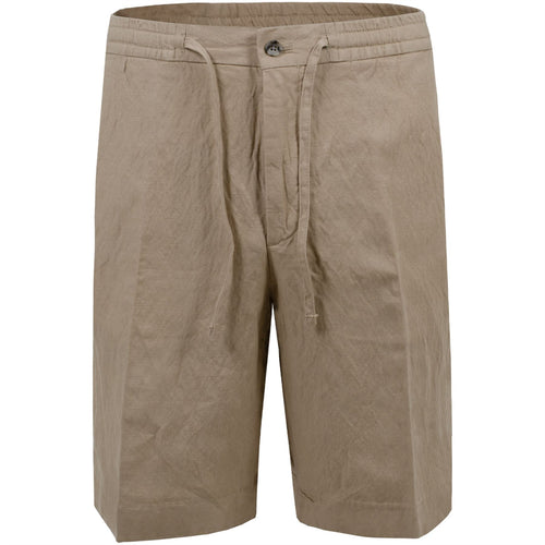 Sasha Drape Linen Shorts Safari Beige - SU22