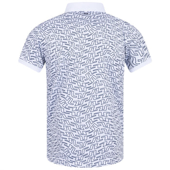 Tour Tech Reg Fit Print Polo White Outline Swirl