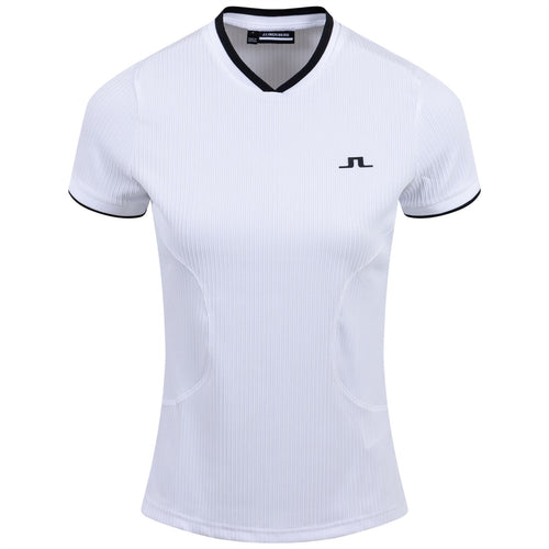 Womens Patricia Sculpt Rib Jersey White - SS23