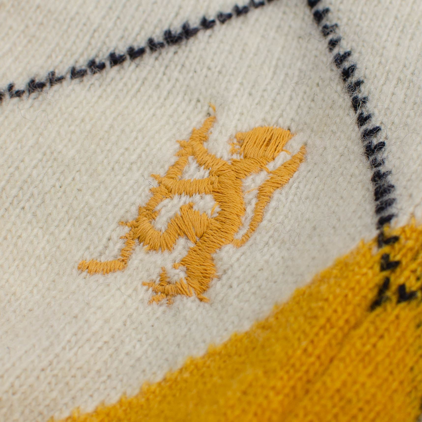 Unisex All Over Iconic Argyle Knit Mustard/Ivory - SS23