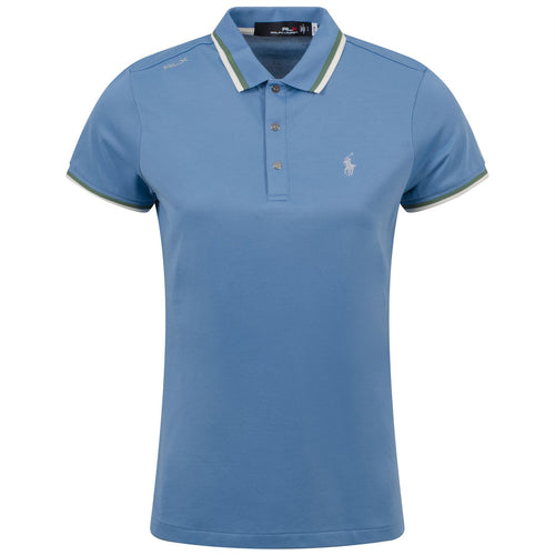 RLX Womens Val Tipped Polo Channel Blue - AW22