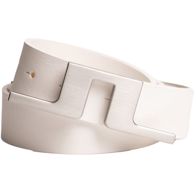 Womens Betsy Genuine Leather Belt White - SS23