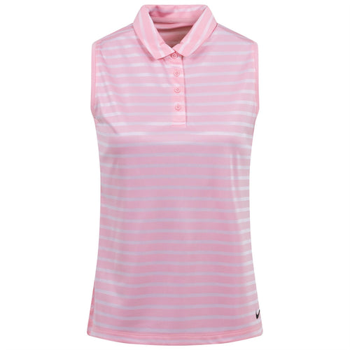 Womens Dri-Fit Victory Stripe Polo Medium Soft Pink - SS23