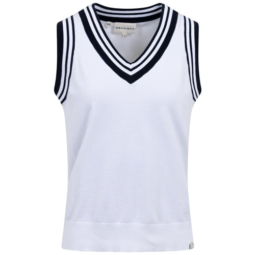 Womens Mae Knitted Vest Pure White - SS23