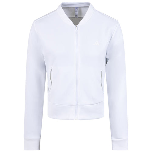 Womens Essential Knit Bomber Jacket White - SS23