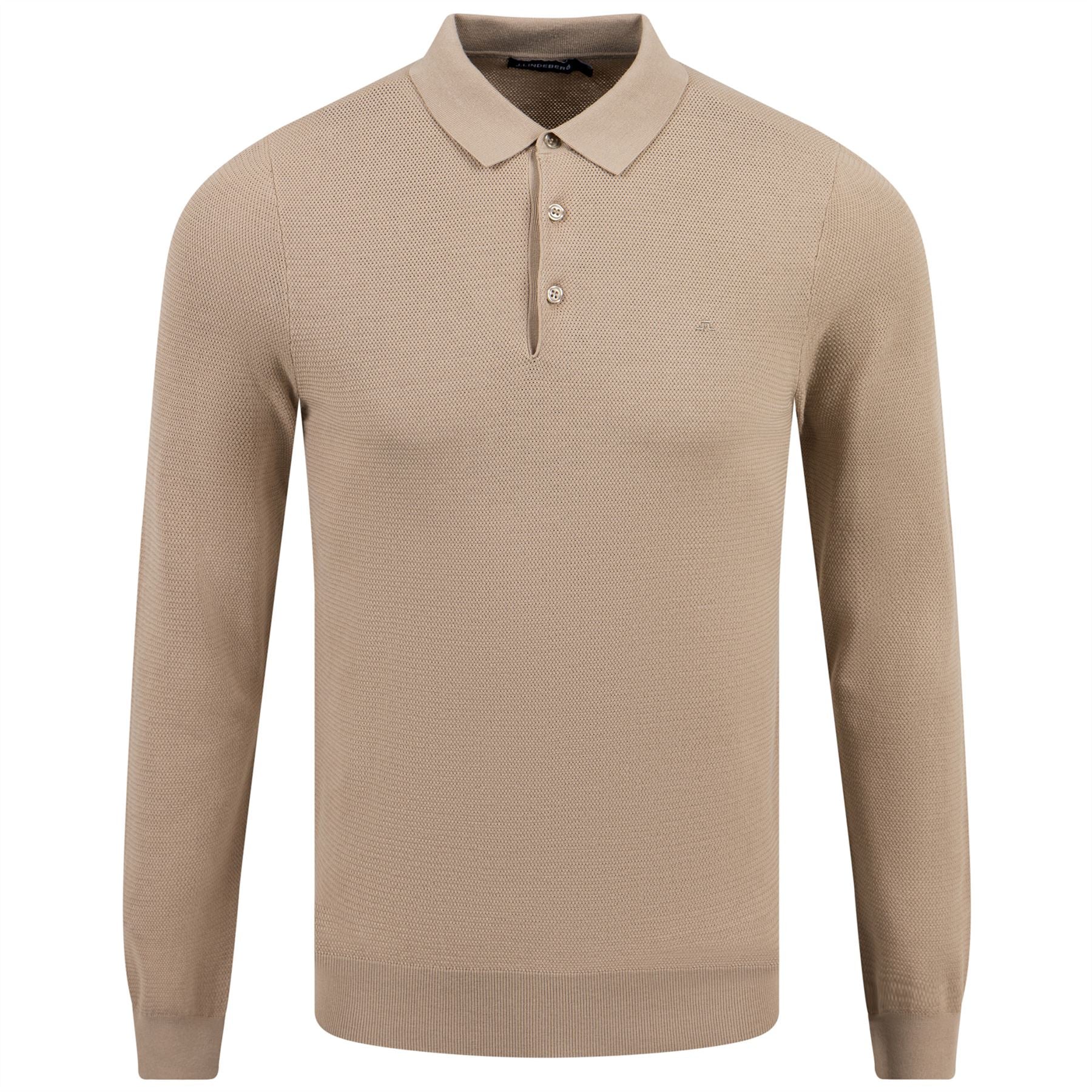 Rowan Mesh Knit LS Polo Safari Beige - SS23 – TRENDYGOLF UK