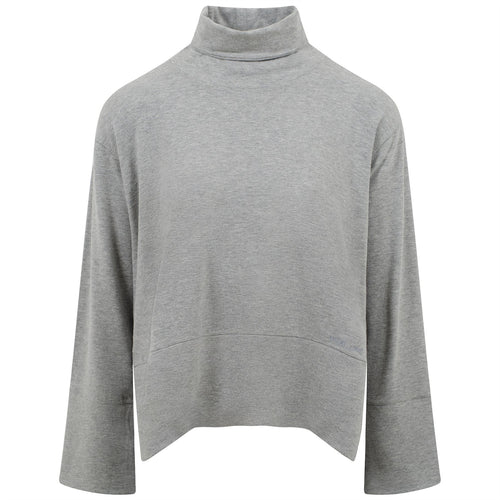 RLX Womens Funnel Neck Pullover Light Grey Heather - AW22